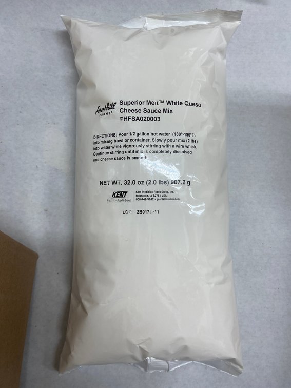 (8x Bid)Foothill 32oz White Queso Cheese Sauce Mix
