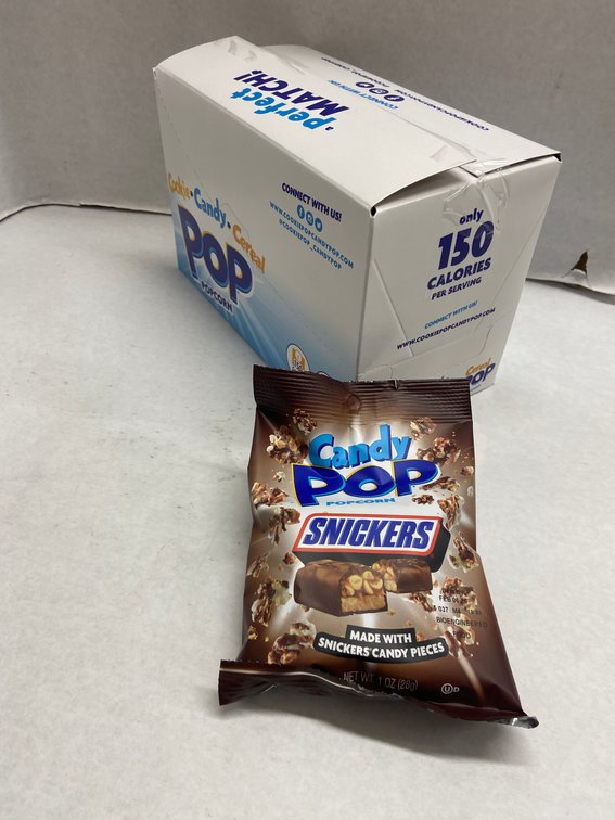 (6x Bid)Candy Pop 8ct 1oz Snickers Popcorn