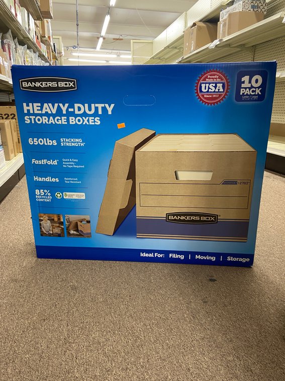 Bankers Box 10ct 10"x12"x15" Storage Box