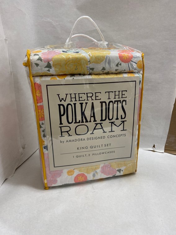 Where The Polka Dots Roam 3pc Quilt Set-King