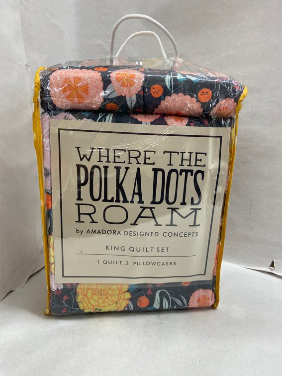 Where The Polka Dots Roam 3pc Quilt Set-King