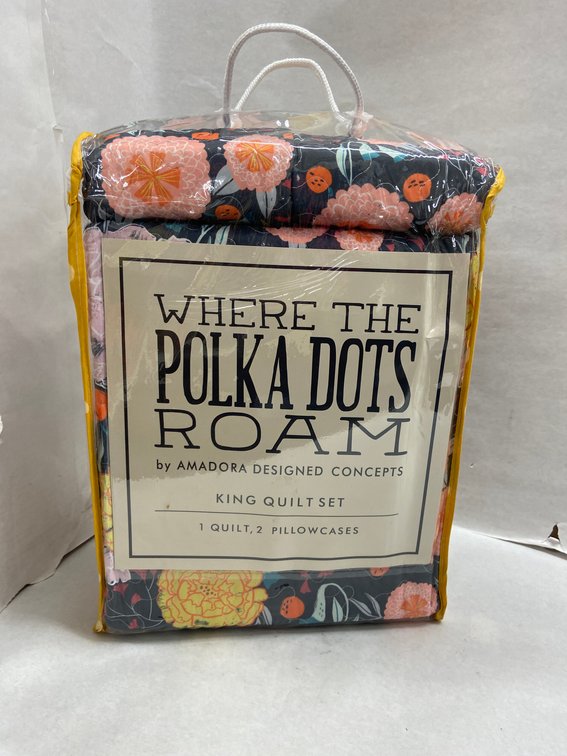 Where The Polka Dots Roam 3pc Quilt Set-King