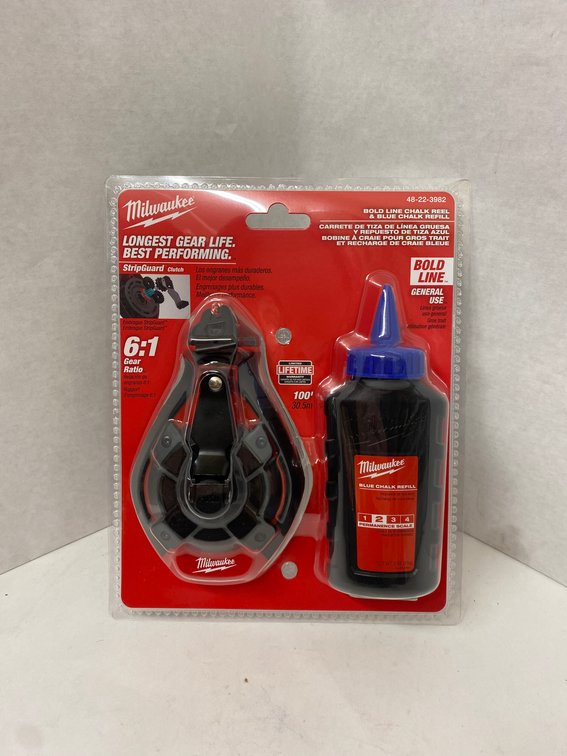 Milwaukee Bold Line Chalk Reel & Blue Chalk Refill
