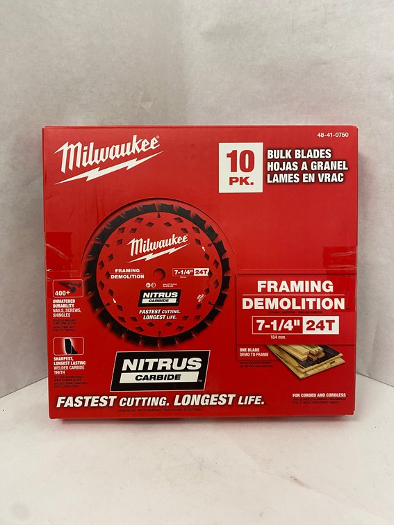Milwaukee 10pk 7-1/4"x24T Framing Demo Saw Blades