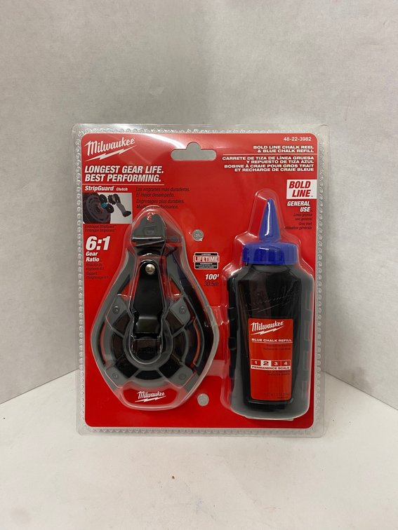 Milwaukee Bold Line Chalk Reel & Blue Chalk Refill