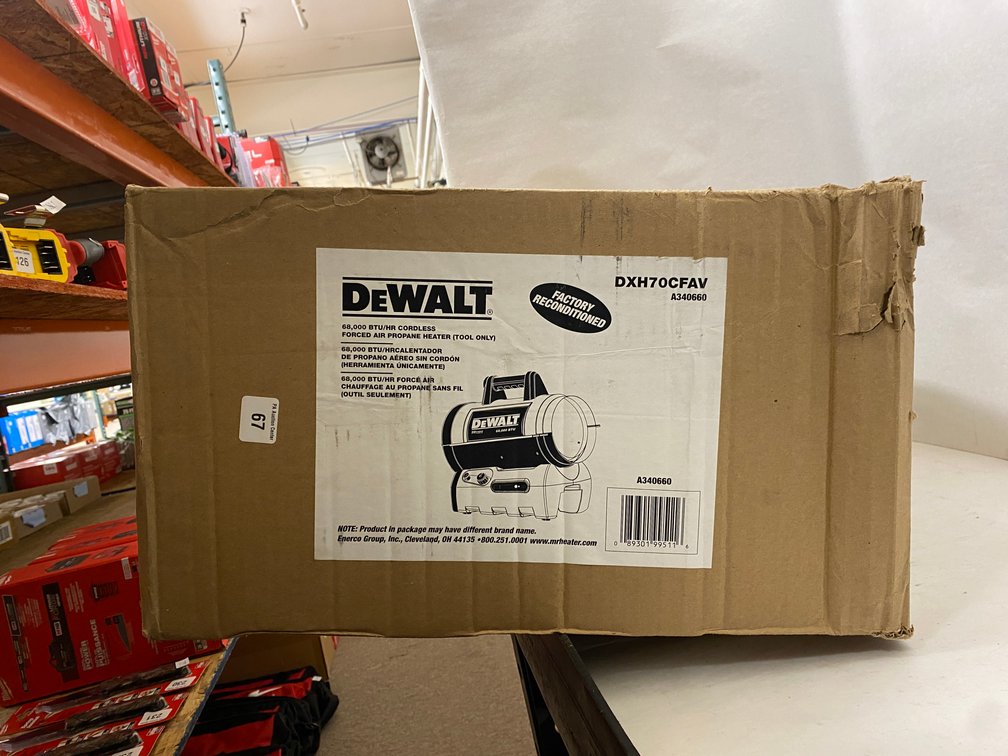 DeWalt Forced Air Propane Heater-Tool Only
