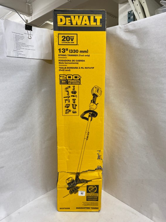 DeWalt 20V 13" String Trimmer-Tool Only