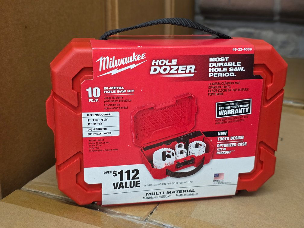 (17x) Milwaukee 10pc Bi-Metal Hole Saw Kit