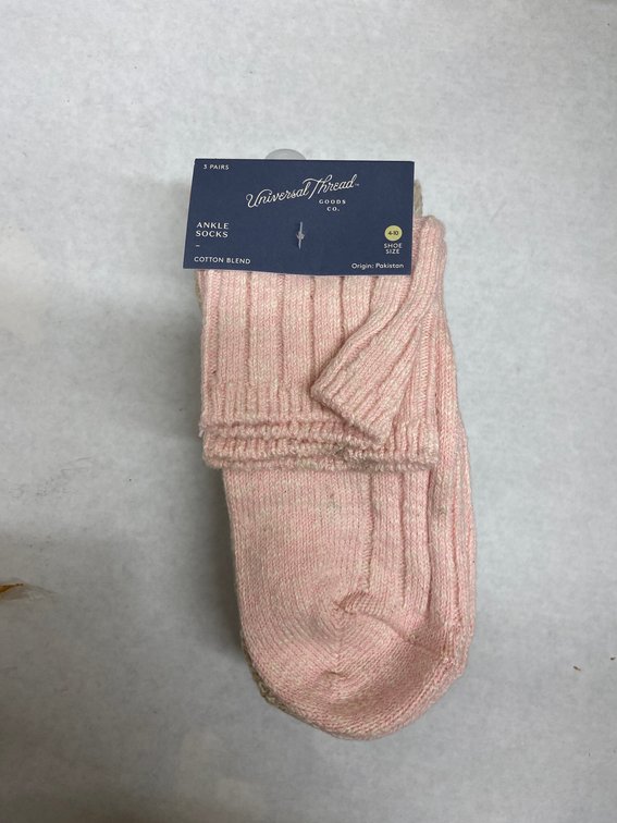 (240x Bid)Universal Thread 3pk Ankle Socks-4/10
