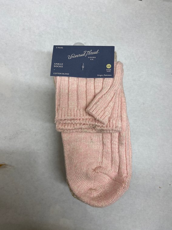 (240x Bid)Universal Thread 3pk Ankle Socks-4/10
