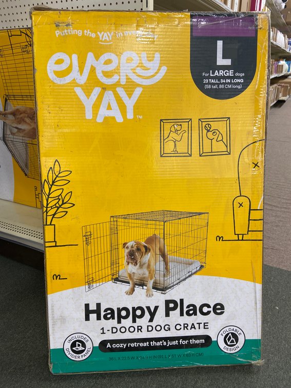Happy Place 1-Door Dog Crate