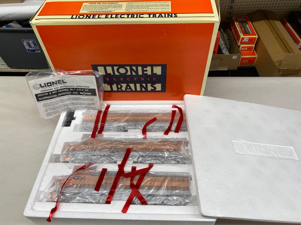 O Lionel Mod Era D&RG PA-1 ABA Diesels, OB