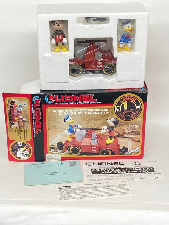 O Lionel Mod Era Large Scale Disney Handcar, OB