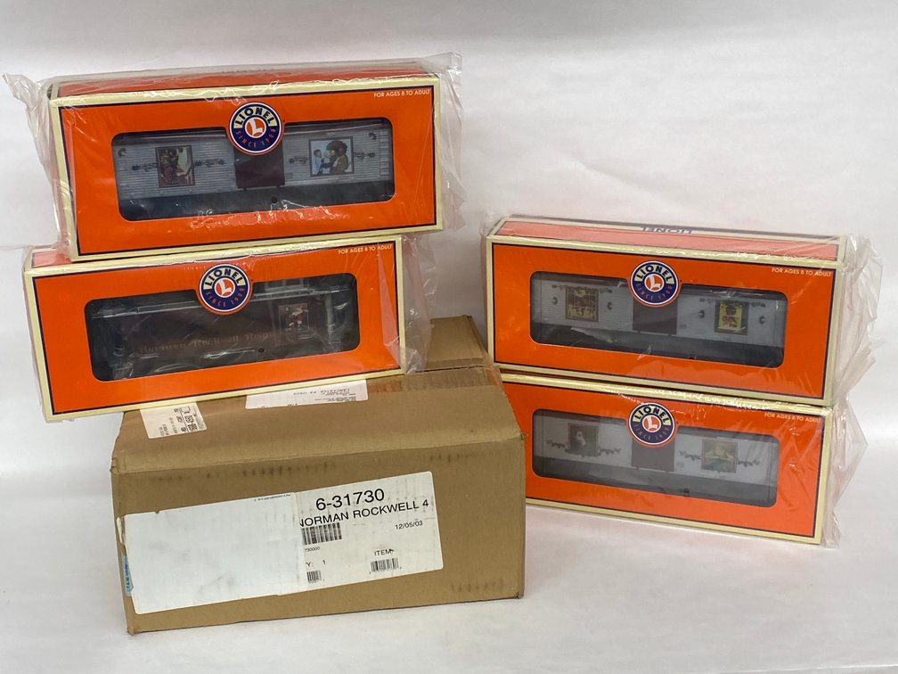 O Lionel Mod Era 4-Car Freight Set, OB's &
