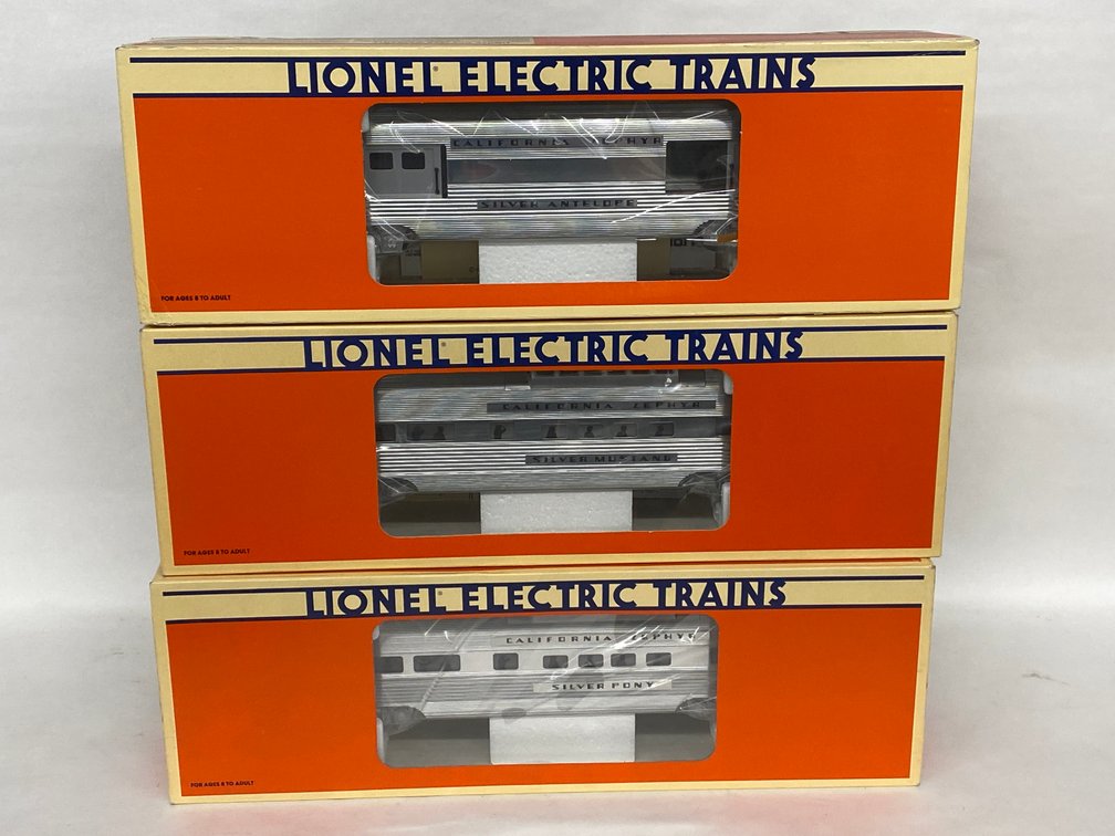 (3) O Lionel Mod Era Calif Zephyr Pass Cars, All