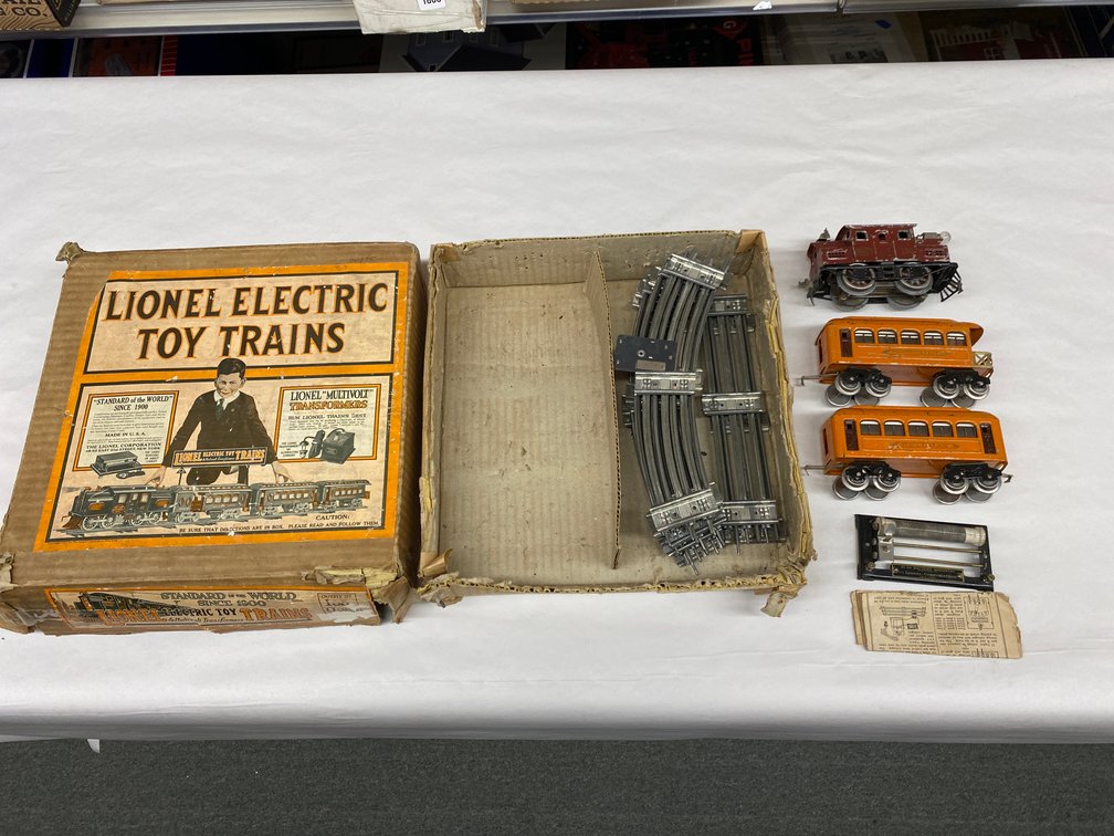 O Lionel Prewar Set 155, Rough Set Box