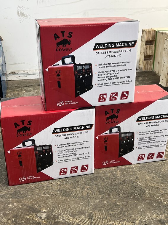 (3) ATS Mig 140 Gassless Welder