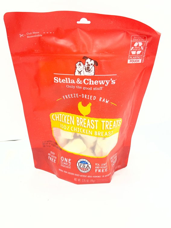 (47x Bid) Stella & Chewy Freeze Dried Raw Chicken Breast Treats