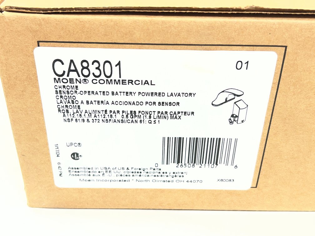 (10x Bid) Moen Commercial CA8301 Battery Op Bathroom Faucet