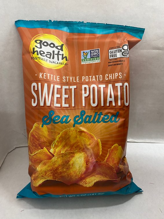 (12x Bid)Good Health 5oz Sweet Potato Sea Salted Chips