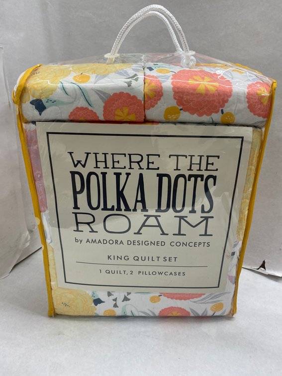 Where The Polka Dots Roam 3pc Quilt Set-King