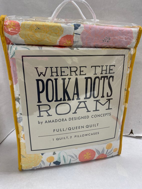Where The Polka Dots Roam 3pc Quilt Set-Full/Queen