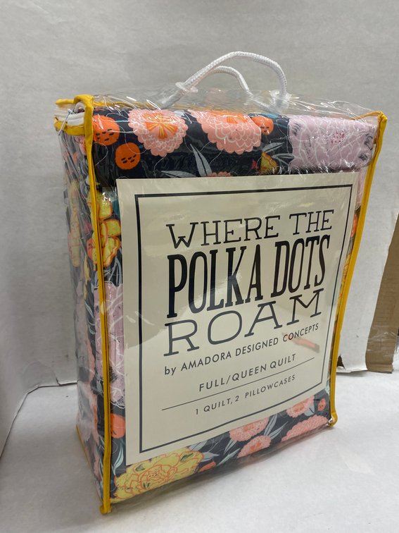 Where The Polka Dots Roam 3pc Quilt Set-Full/Queen