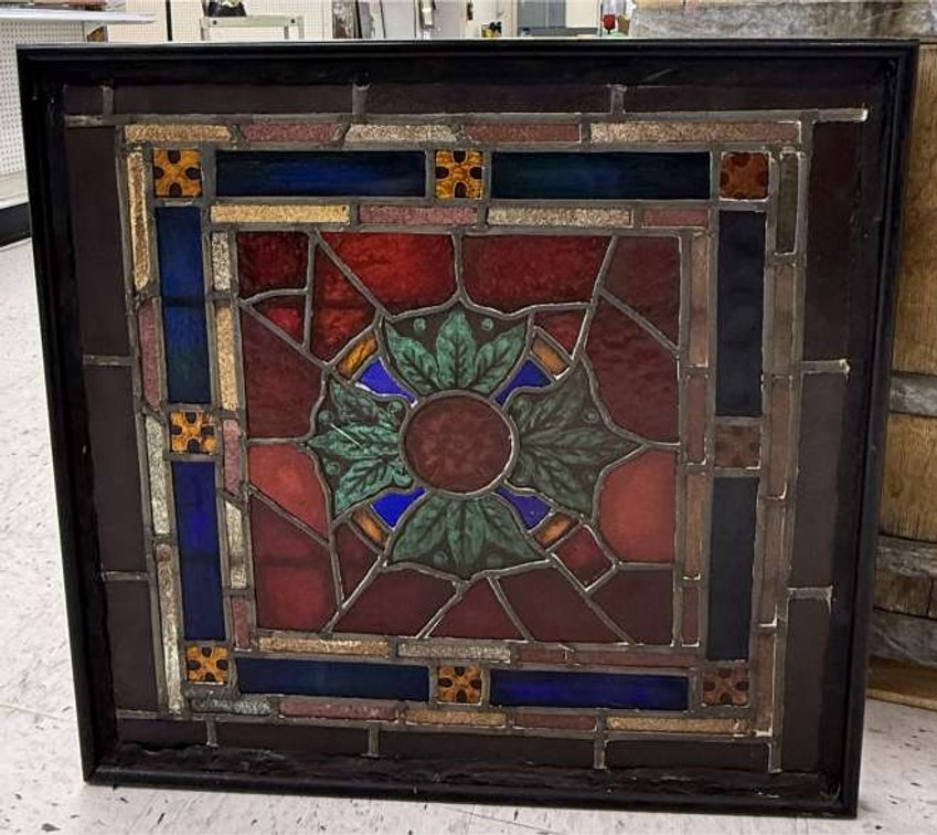 Antique Stained Glass Window - Arch. Salvage
