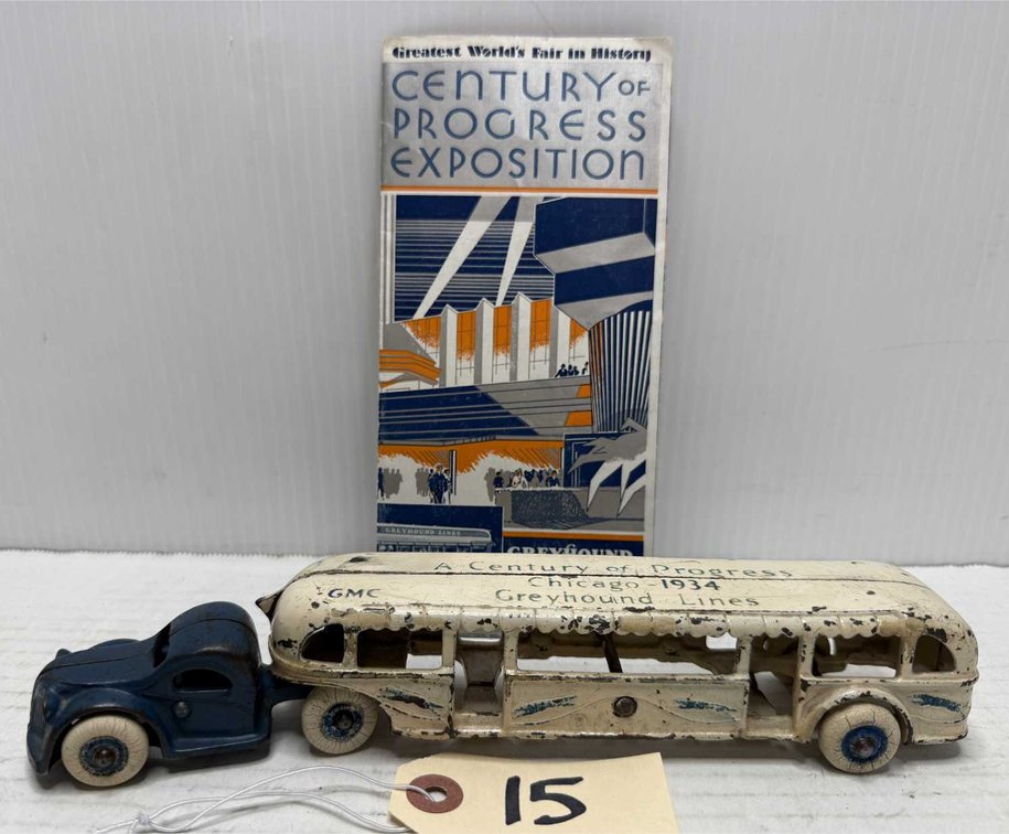 1934 World's Fair Greyhound Bus & Brochure