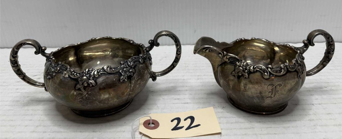 Theodore Starr Sterling Silver Creamer & Sugar