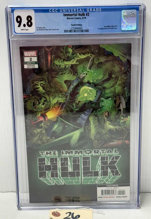 Graded Marvel Immortal Hulk #2 Comic Book