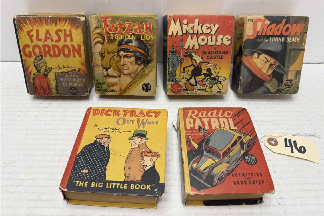 (6) Big Little Books - Flash, Mickey, Shadow