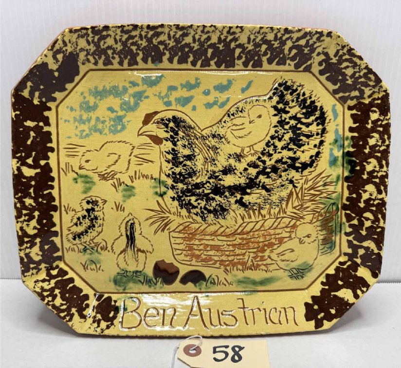 Breininger Pottery Ben Austrian Chicken Platter