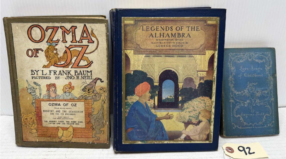 (3) Books - Ozma of Oz, Legends of the Alhambra +
