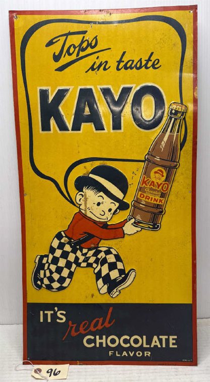 Tops in taste Kayo Chocolate Drink Metal Sign