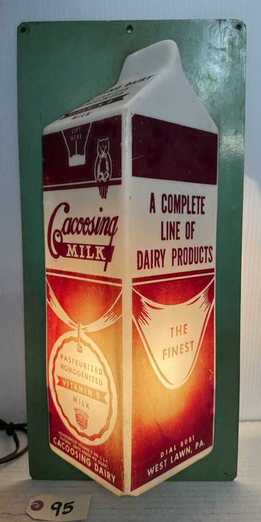 Light Up Cacoosing Milk Carton Sign