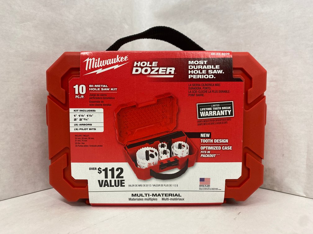 Milwaukee 10pc Bi-Metal Hole Saw Kit