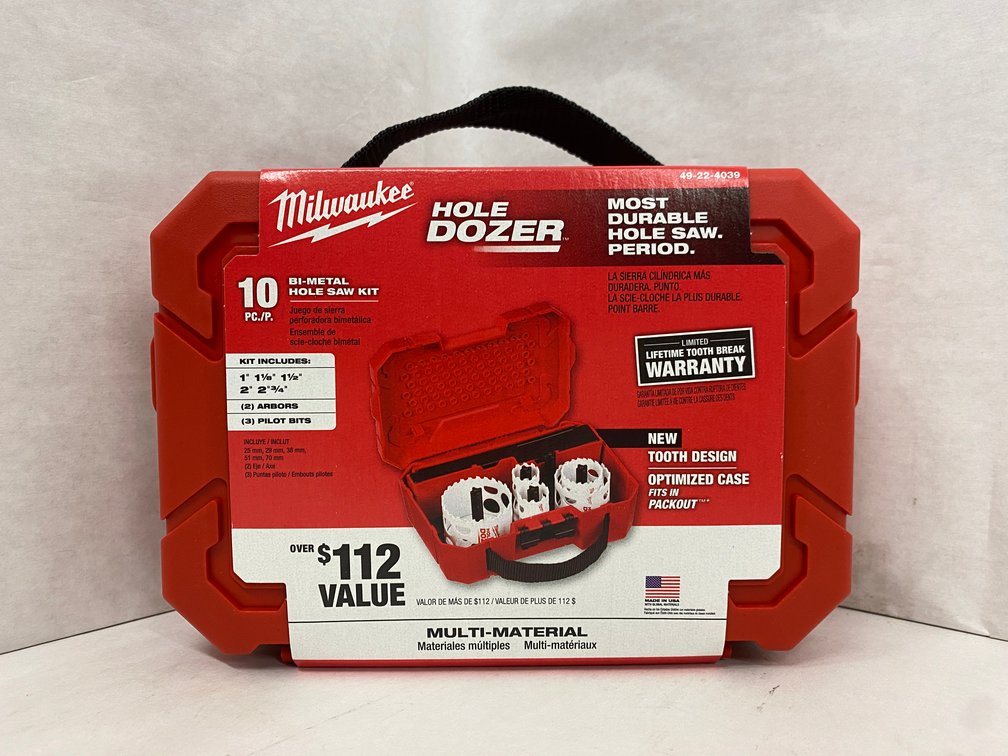 Milwaukee 10pc Bi-Metal Hole Saw Kit