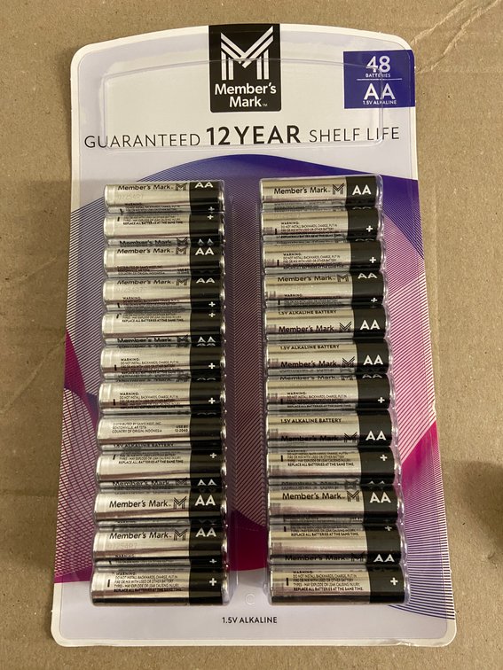(70x Bid)Members Mark 48ct AA Batteries