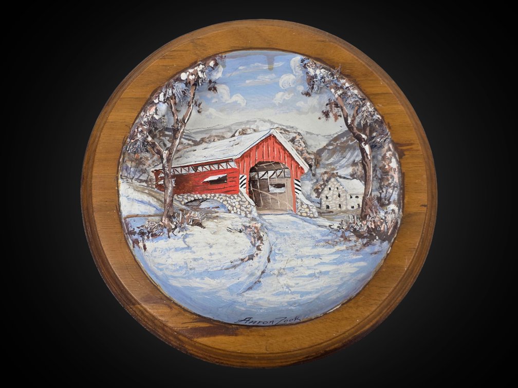 Winter Mixed Media 3-D Countryside Landscape Scene by Aaron Zook