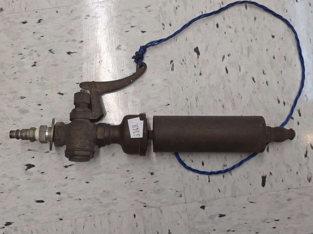 Vintage Brass Steam Whistle with Valve