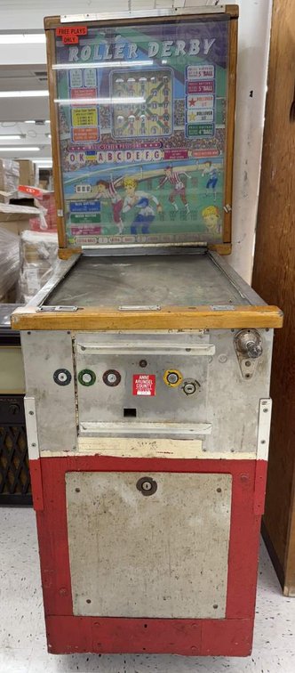 Vintage Roller Derby Pinball Game/Machine