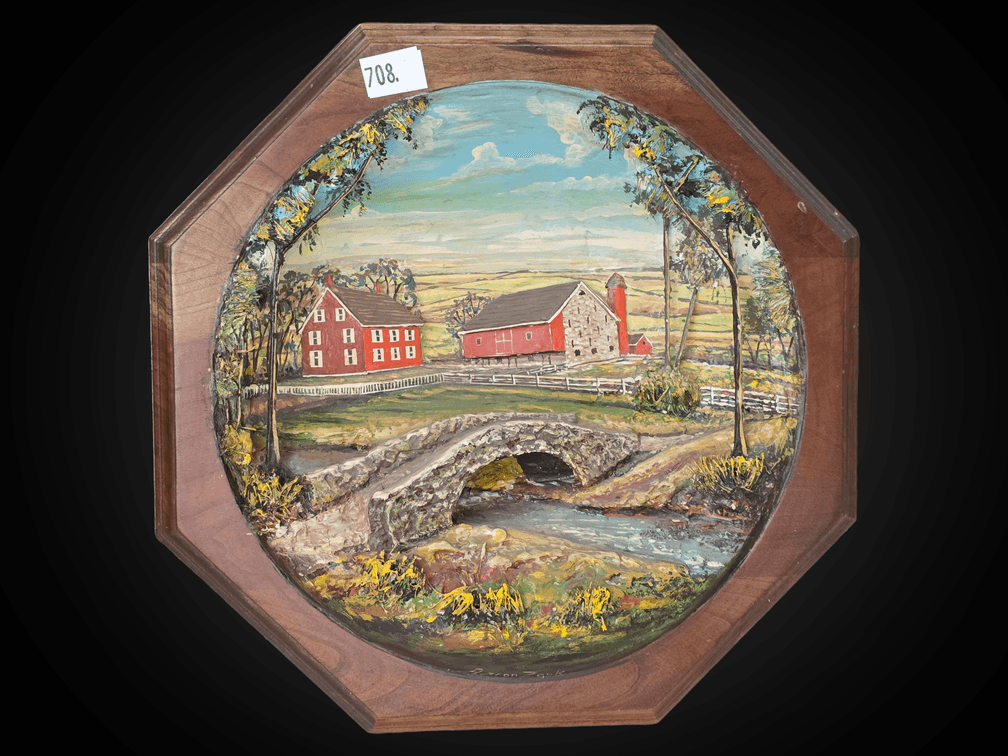 Spring Time Mixed Media 3-D Farm Landscape by Aaron Zook