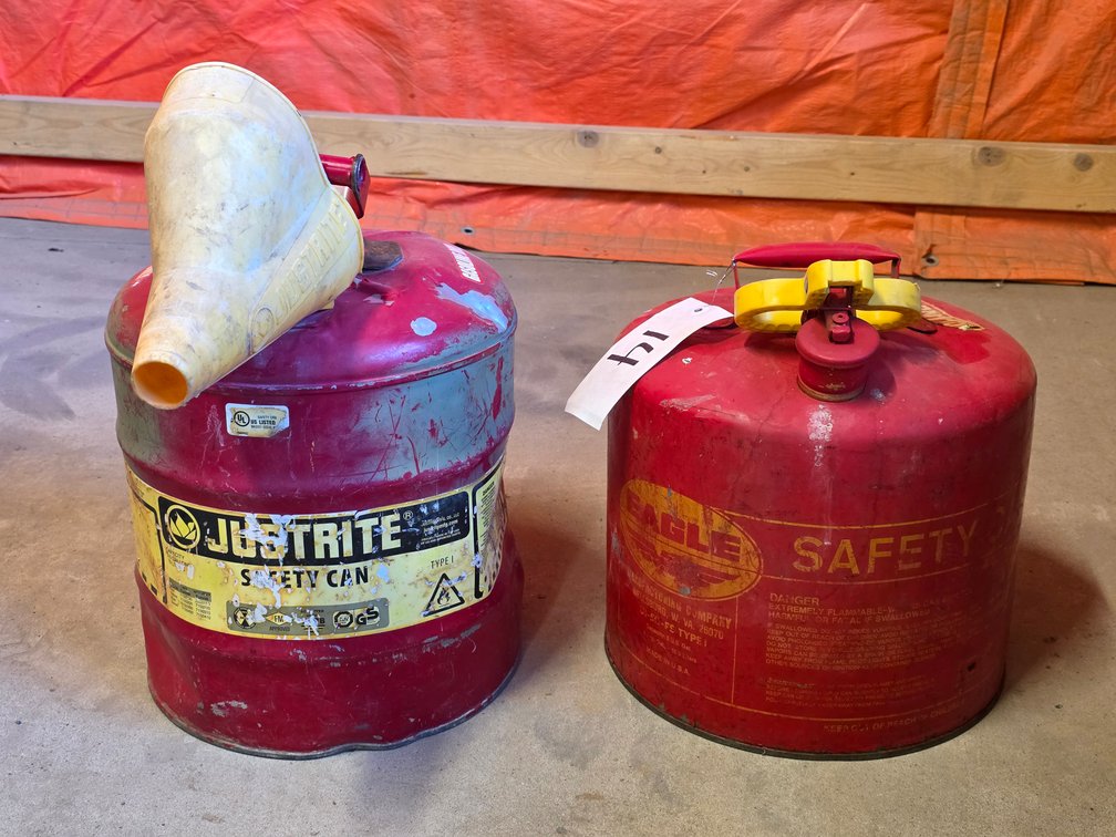 Pair of Metal Fuel Cans