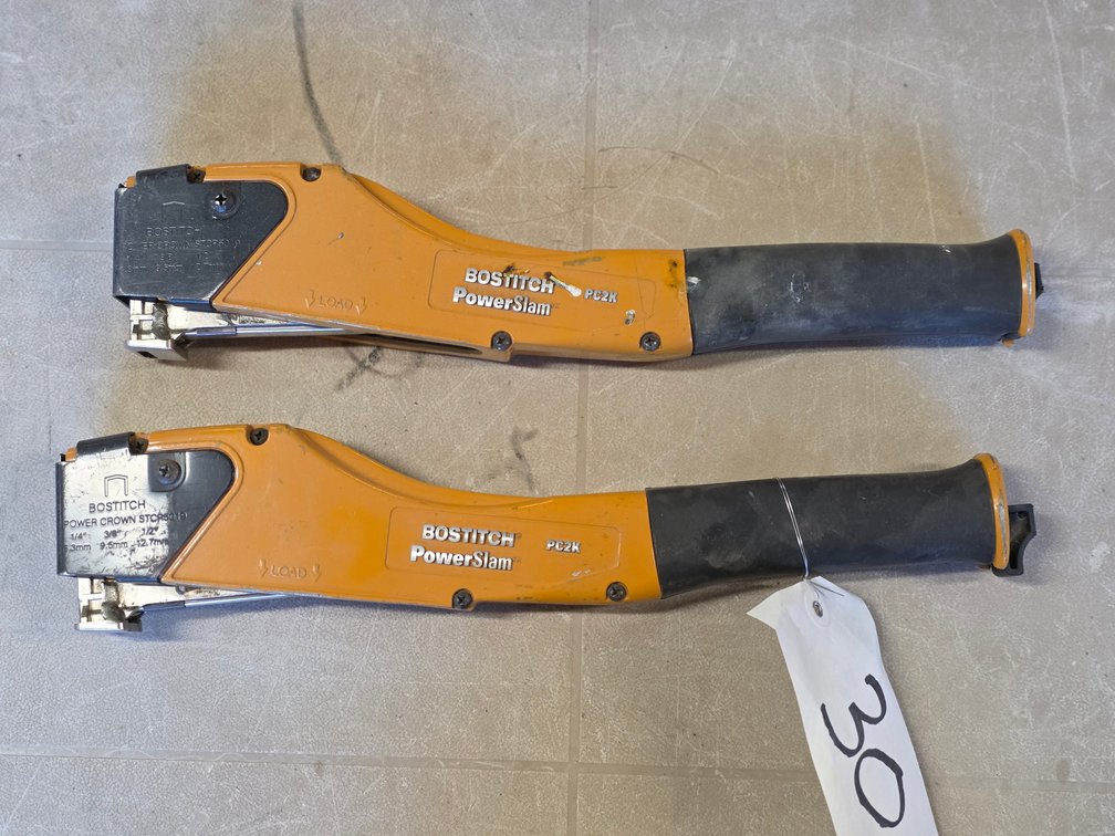 (2) Bostitch Power Slam Hammer Tackers