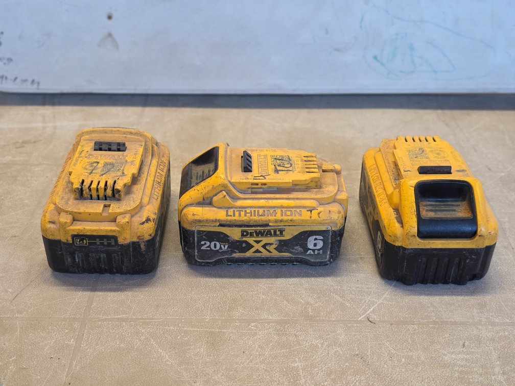 (3) Dewalt 20V 6Ah Batteries