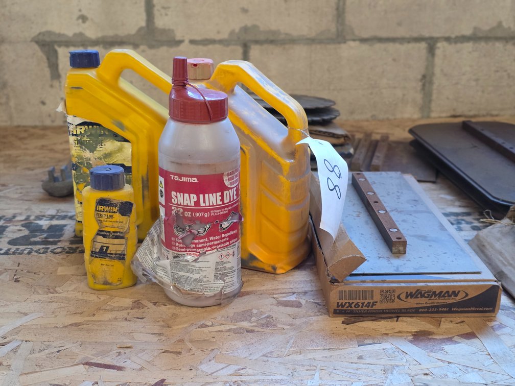 Irwin Snap Line Chalk, Dye, & Silver Finish Trowel Blades