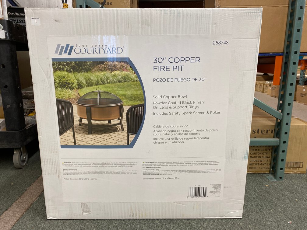 Four Seasons Courtyard 30" Copper Fire Pit