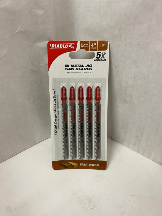 (53x bid)Diablo 5pk 4"x6T Jig Saw Blades