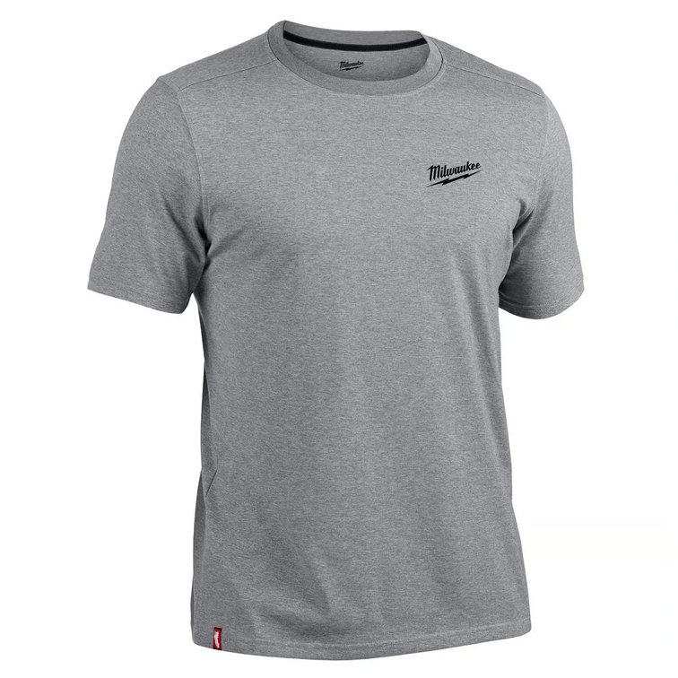 Milwaukee XL Short Sleeve Mens Tee Shirt Gray